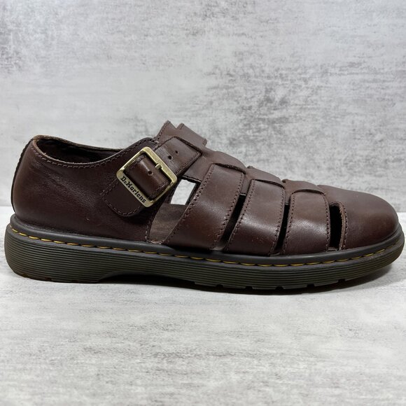 Dr Martens Fenton Leather Fisherman Sandals - Men's Size 10 - Brown - Picture 4 of 10